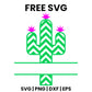Chevron Cactus Split Frame SVG Free – Name Plate Design-8SVG