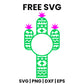 Aztec Cactus Monogram SVG Free – Circle Frame Design-8SVG