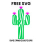 Striped Cactus SVG Free – Classic Silhouette Design-8SVG