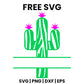 Striped Cactus Split Frame SVG Free – Name Plate Design-8SVG