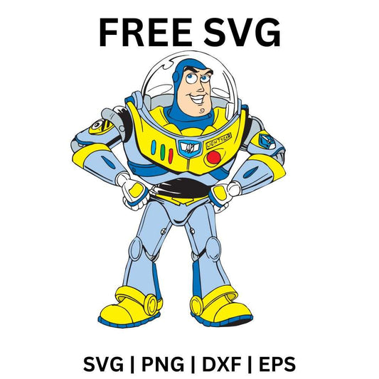 Cartoon space ranger in a white, green and purple space suit with a clear helmet standing in a heroic pose, free space ranger toy SVG cut file preview.