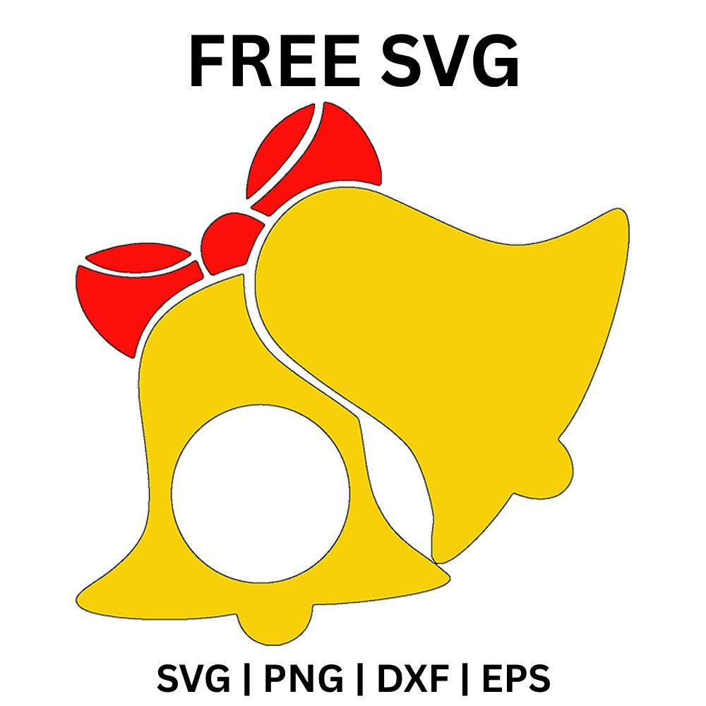Christmas Bells Monogram SVG Free – Jingle Bells Initial Frame-8SVG