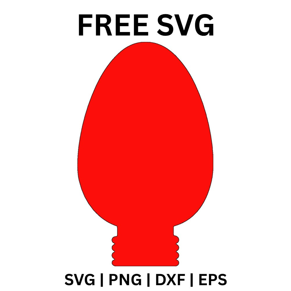 Christmas Light Bulb SVG Free – Holiday Bulb Cut File-8SVG