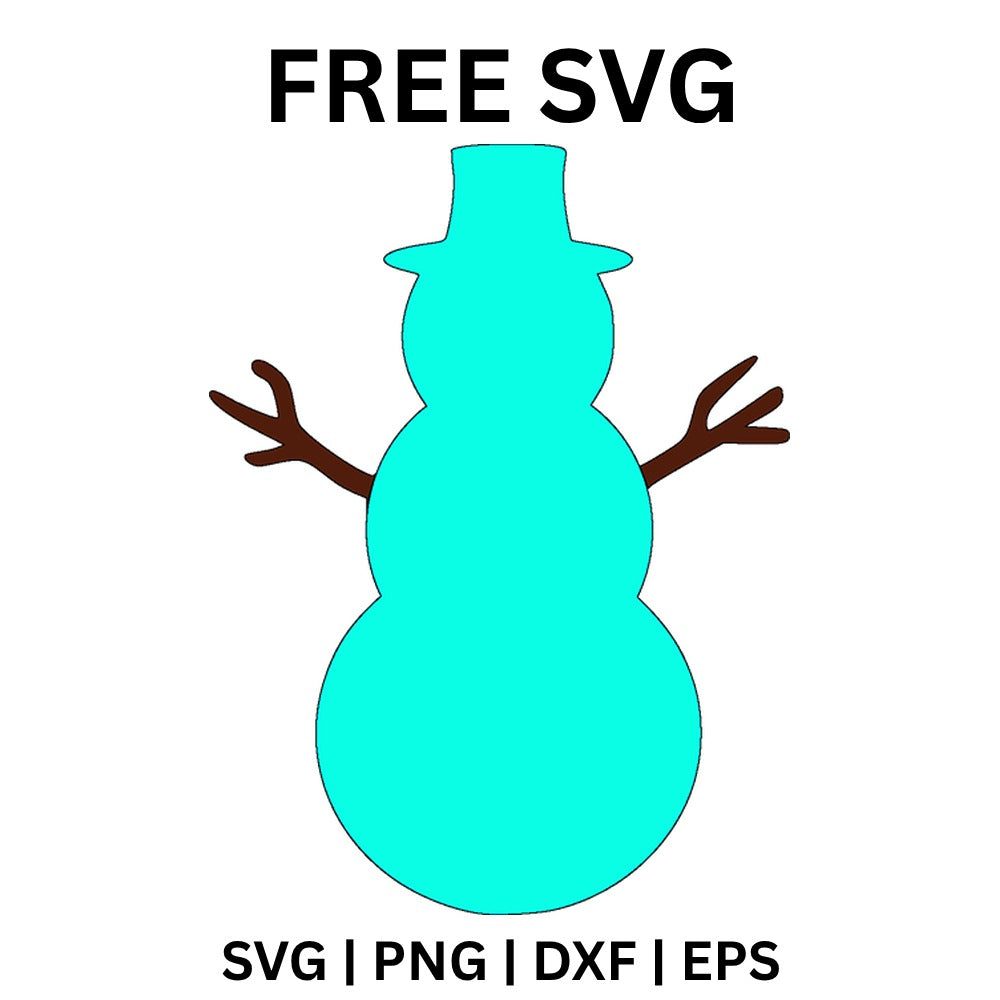 Christmas Snowman SVG Free – Winter Snowman Cut File-8SVG