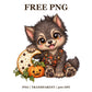 Cute Werewolf Puppy Halloween Free PNG – Halloween Werewolf Clipart