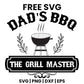 Dad's BBQ The Grill Master SVG Free – Ribbon Badge BBQ Design-8SVG