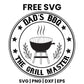 Dad's BBQ The Grill Master SVG Free – Circle Badge BBQ Design-8SVG