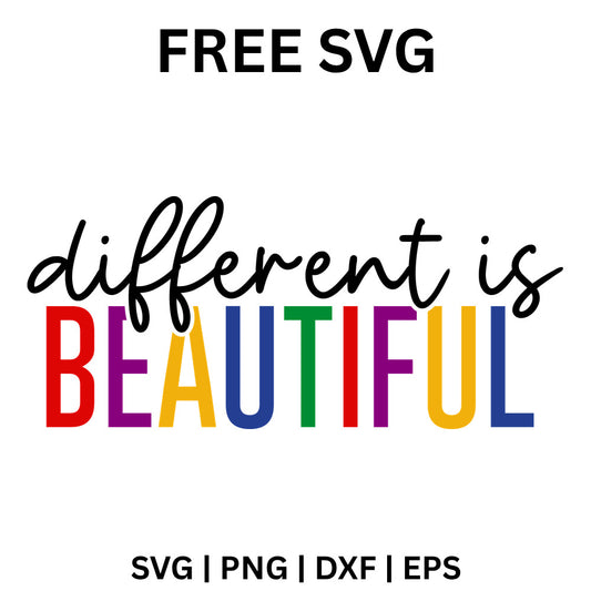 Different Is Beautiful SVG Free