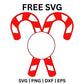 Double Candy Cane Monogram SVG Free – Crossed Canes Initial Frame-8SVG