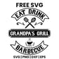 Eat Drink Grandpa's Grill Barbecue SVG Free – Grill Icon BBQ Design-8SVG
