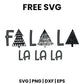 Fa La La La La La SVG Free – Black Holiday Lettering Design-8SVG