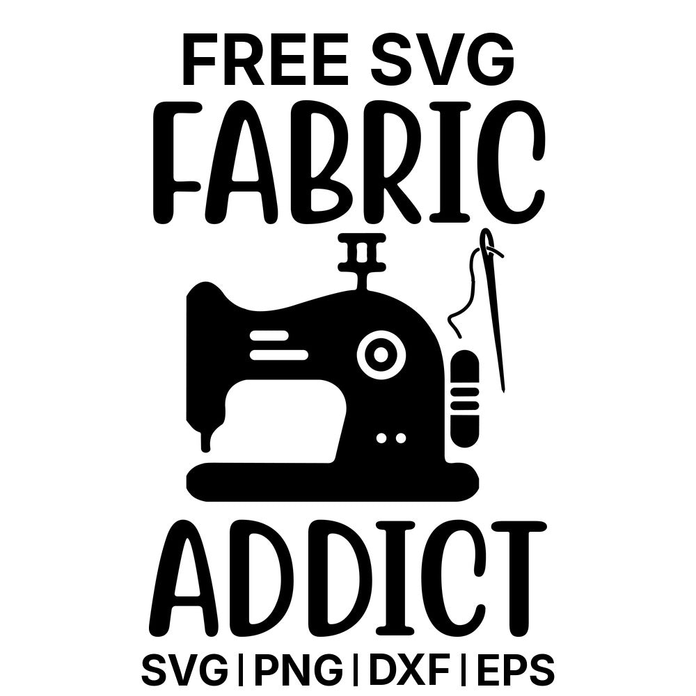 Fabric Addict Two SVG Free – Fabric Addict Badge Design-8SVG