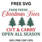 Farm Fresh Christmas Trees Open All Season SVG Free – Cut and Carry Sign-8SVG