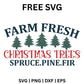 Farm Fresh Christmas Trees Spruce Pine Fir SVG Free – Navy Tree Farm Sign-8SVG