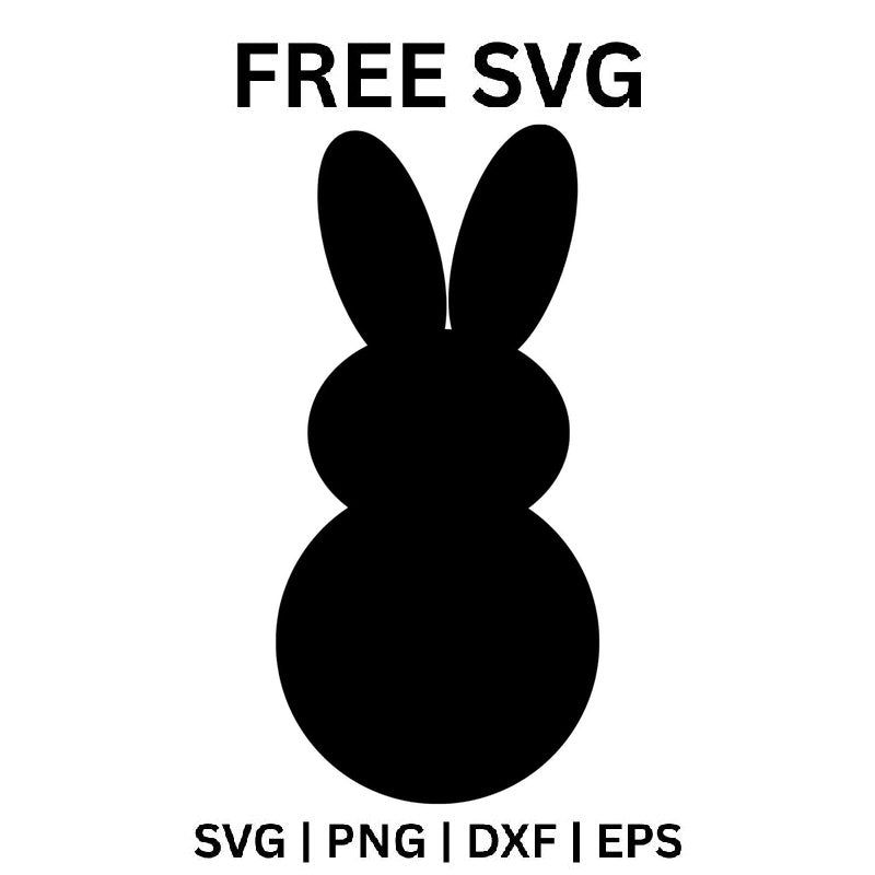 Simple Bunny Rear View SVG Free – Easter Rabbit Silhouette for Cricut-8SVG