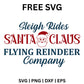 Flying Reindeer Company SVG Free – Santa Claus Sleigh Rides Sign-8SVG