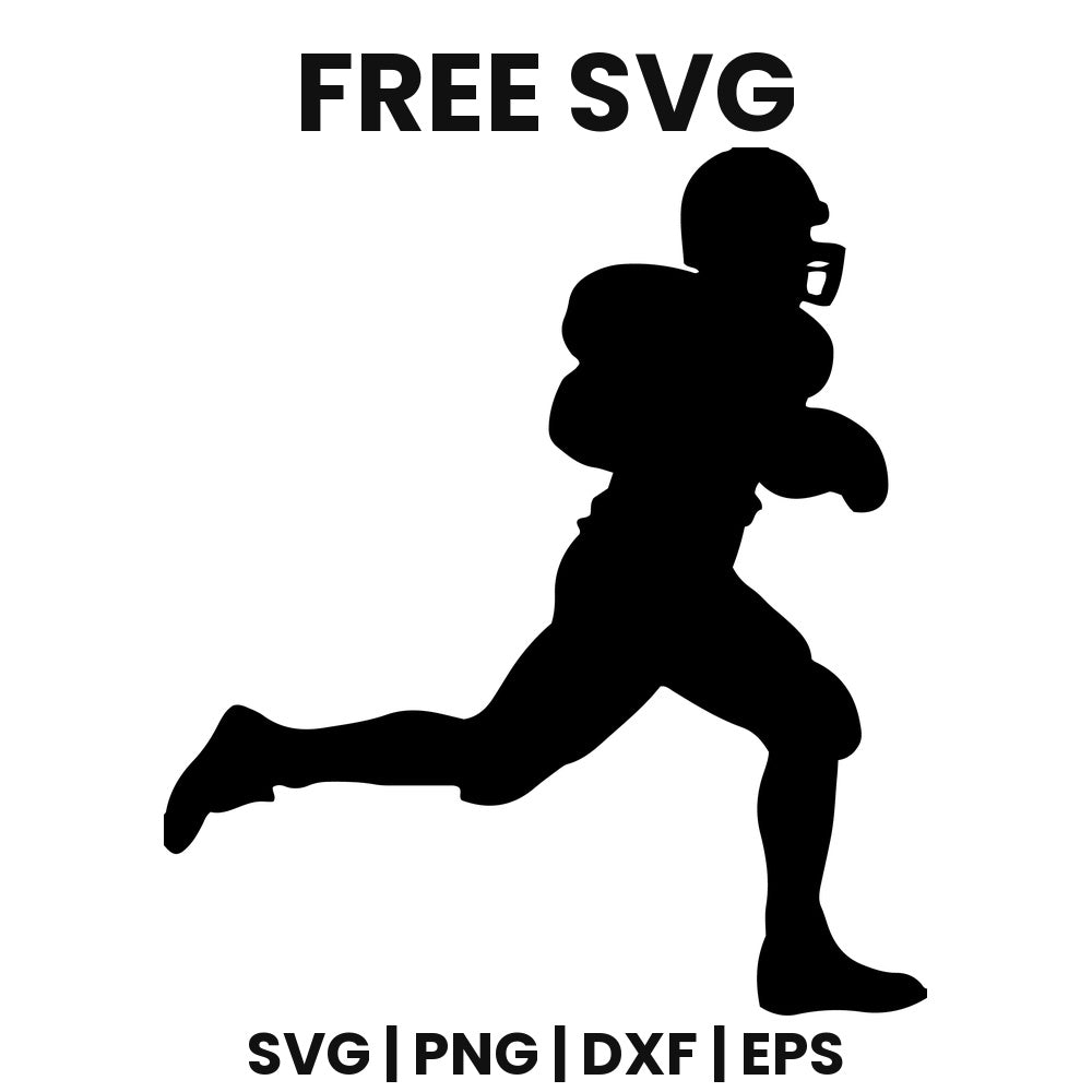 Football Player Running SVG football design