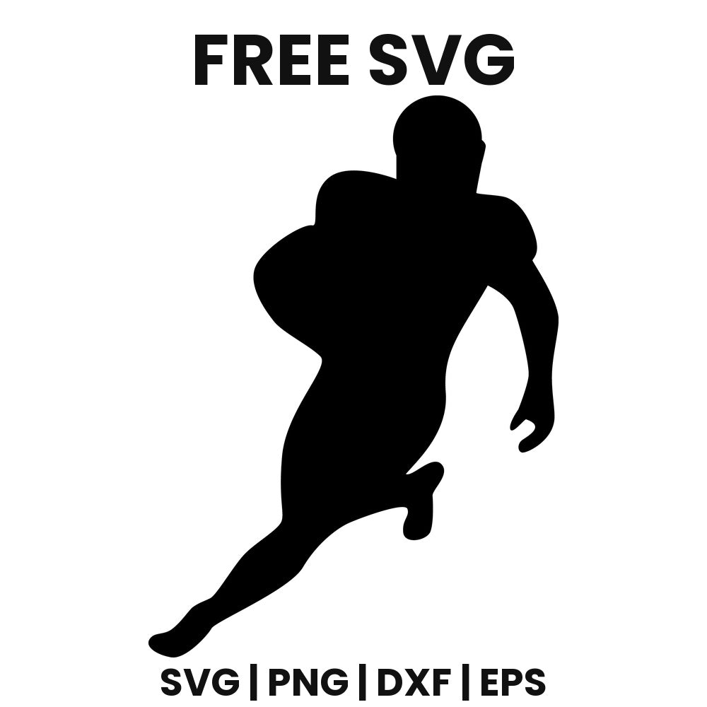 Football Player Sprinting SVG football design