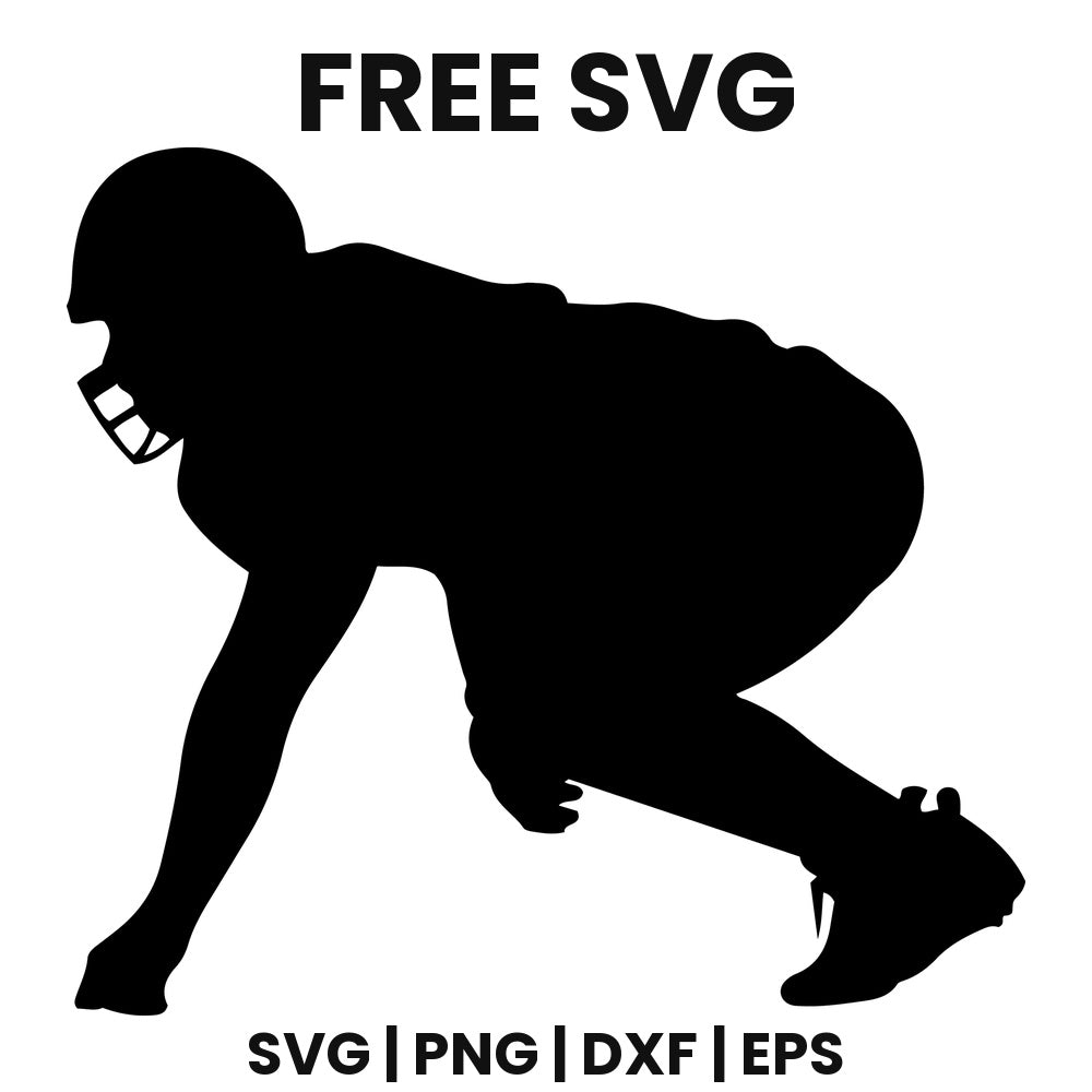 Football Player Stance SVG football design