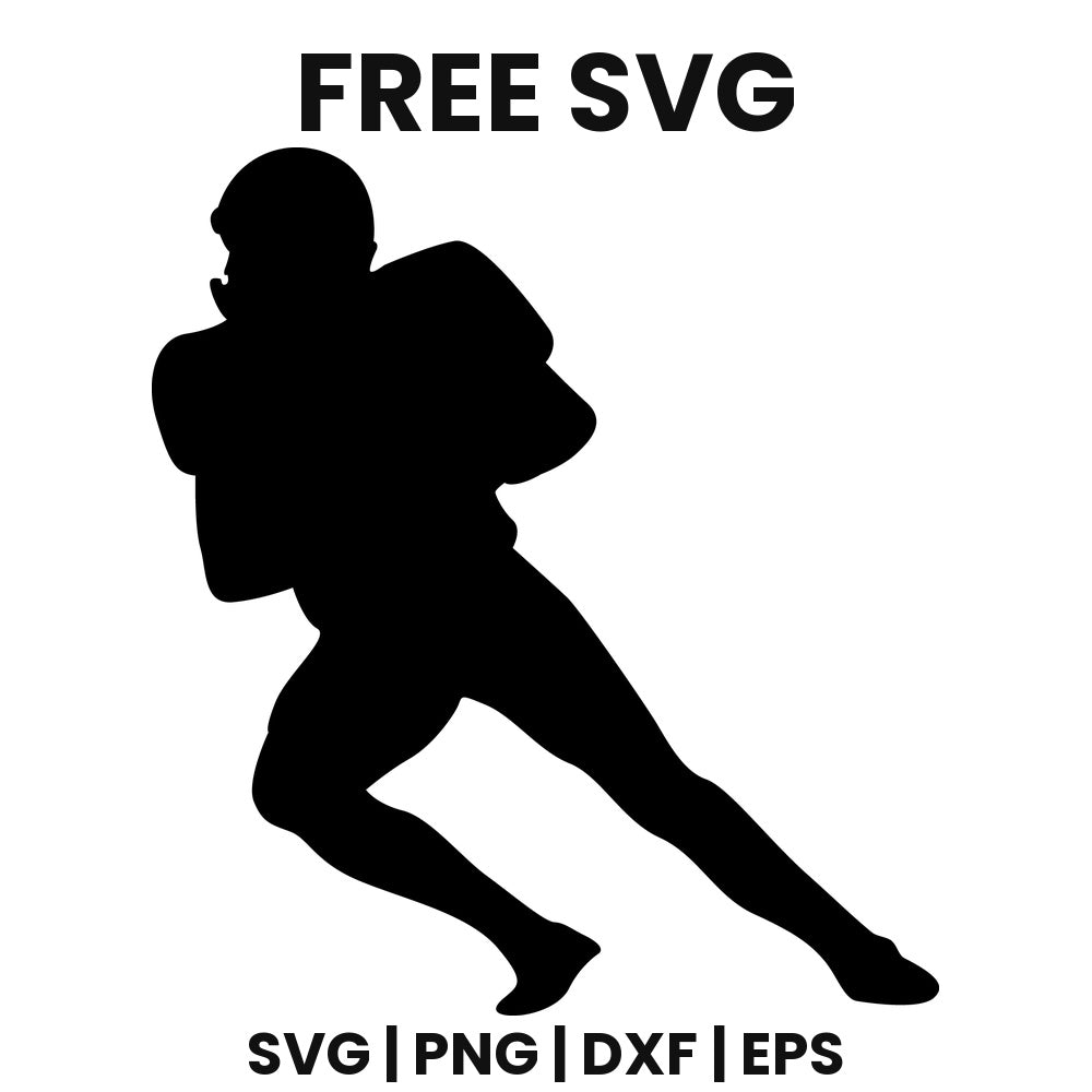 Football Player With Ball SVG football design