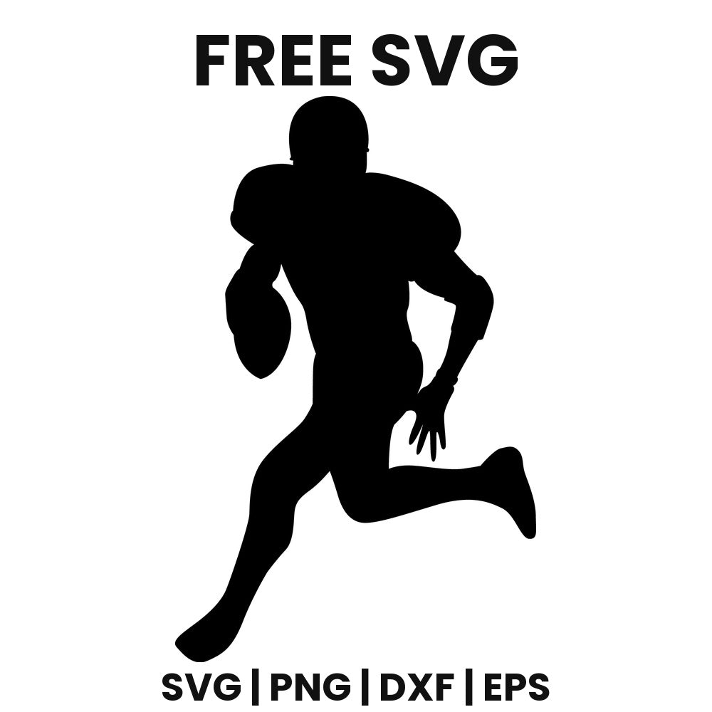 Football Player Carrying Ball SVG football design