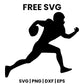 Football Running Back Sprint SVG football design