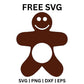 Gingerbread Man Monogram SVG Free – Cookie Initial Frame-8SVG