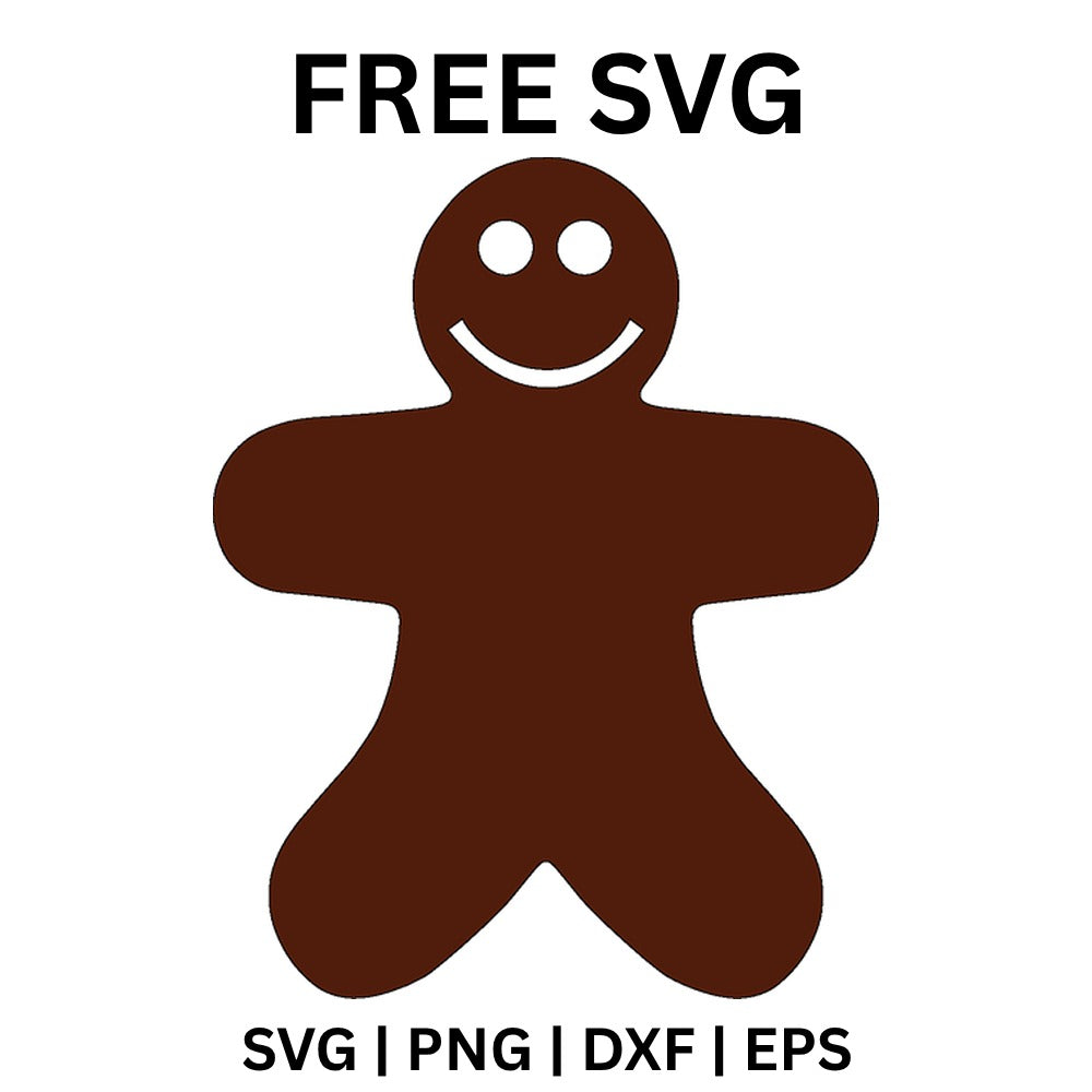 Gingerbread Man SVG Free – Christmas Cookie Cut File-8SVG