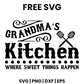 Grandma's Kitchen Where Sweet Things Happen SVG Free – Kitchen Circle Sign-8SVG