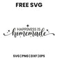 Happiness Is Homemade SVG family sign design