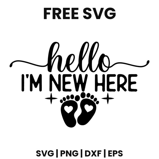 Hello Im New Here SVG