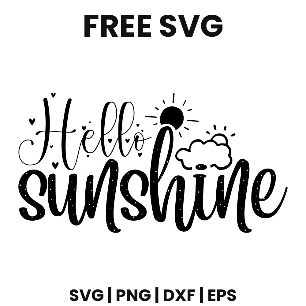 Hello Sunshine SVG doormat design