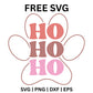 Ho Ho Ho Paw SVG Free – Dog Paw Print Christmas Design-8SVG