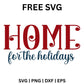 Home for the Holidays SVG Free – Christmas Script Sign-8SVG