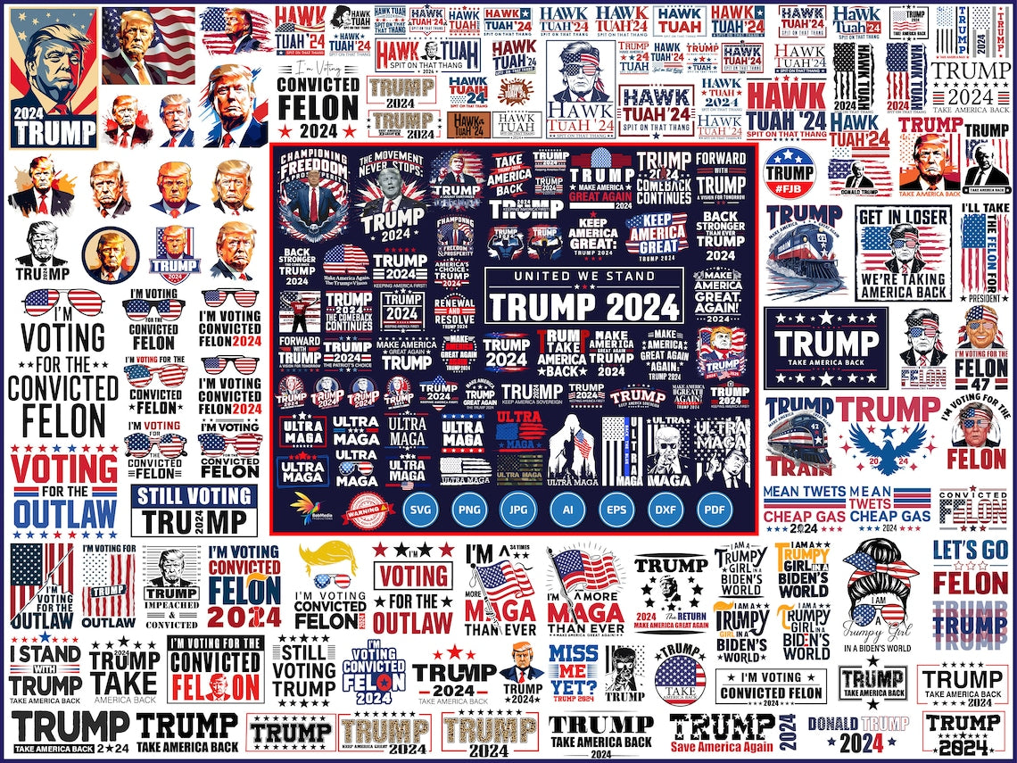 650 Trump 2024 SVG & PNG Huge Bundle file for Cricut & Silhouette