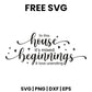 In This House It's Mixed Beginnings And Love Unending SVG family sign design