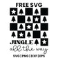 Jingle All The Way SVG Free – Black Checkerboard Pattern Design-8SVG
