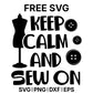 Keep Calm And Sew On SVG Free – Classic Sewing Quote Design-8SVG