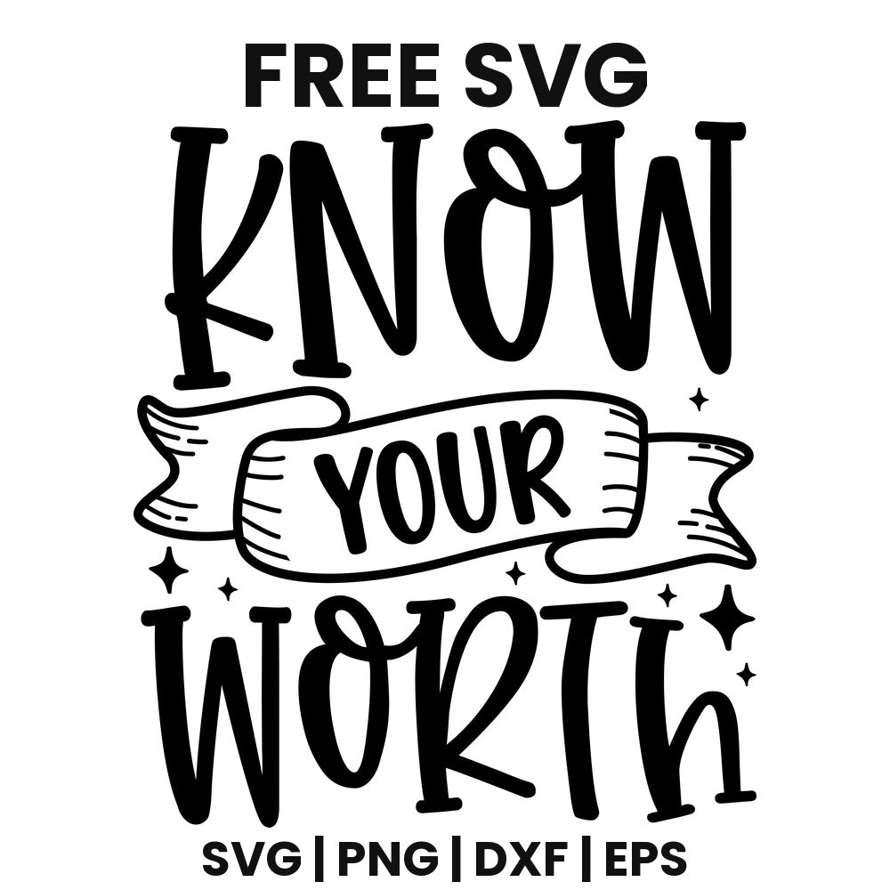 Know Your Worth SVG self care design