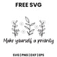 Make Yourself A Priority SVG mental health awareness design