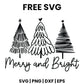Merry And Bright SVG Free – Black Tree Trio Design-8SVG