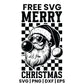 Merry Christmas Cool Santa With Heart Sunglasses SVG Free – Black Retro Santa Design-8SVG