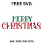 Merry Christmas SVG Free – Green and Red Serif Sign Design-8SVG