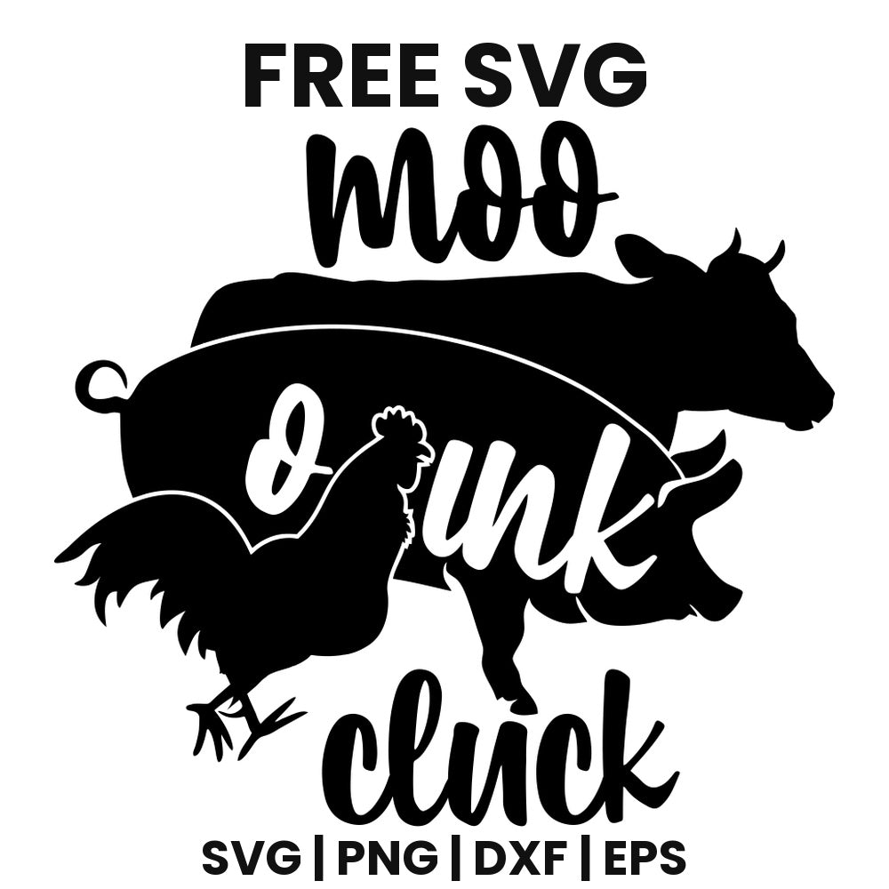 Moo Oink Cluck SVG farmhouse design