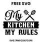 My Kitchen My Rules SVG Free – Kitchen Quote Design-8SVG