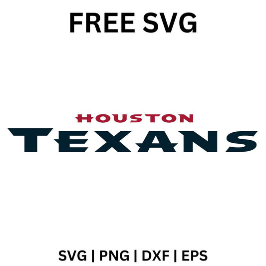 Wide navy blue block team wordmark with a smaller red city name above it, free football team wordmark SVG cut file preview.