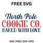 North Pole Cookie Co SVG Free – Baked with Love Christmas Sign-8SVG