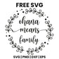 Ohana Means Family SVG family sign design