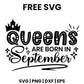Queens Are Born In September SVG birthday crown design