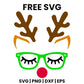 Reindeer Face Green Glasses SVG Free – Green Glasses Design-8SVG